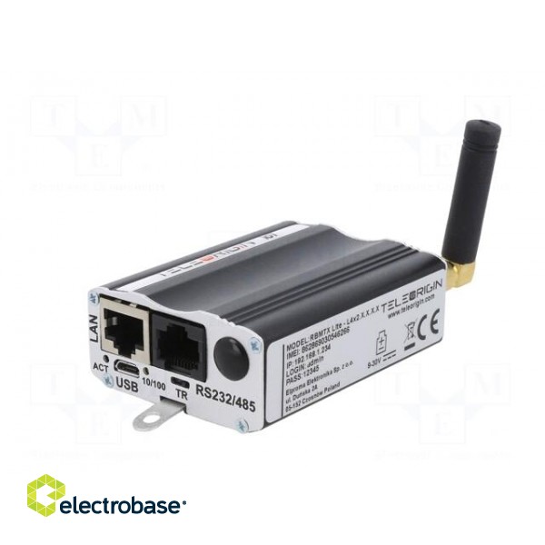 Router | 4G LTE | 9÷30VDC | Enclos.mat: metal | 150Mbps | 83x53.5x26mm paveikslėlis 2