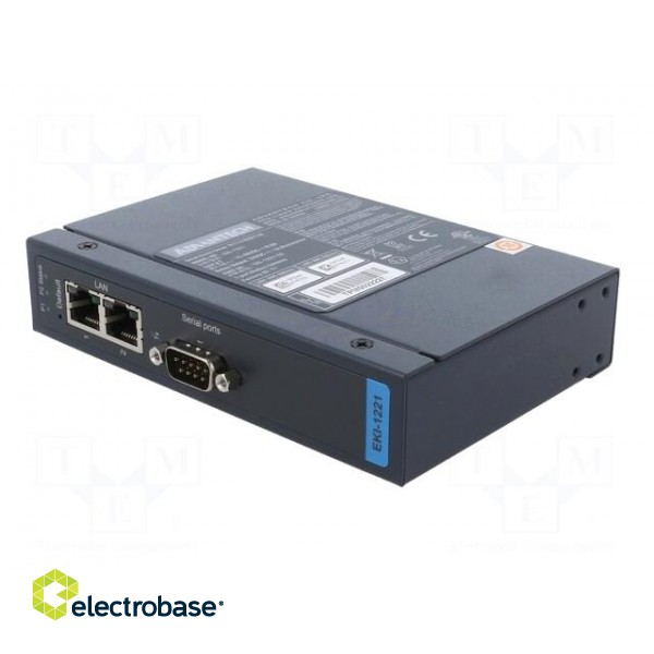 Serial device server | Number of ports: 3 | 12÷48VDC | RJ45 x2 | EKI image 2