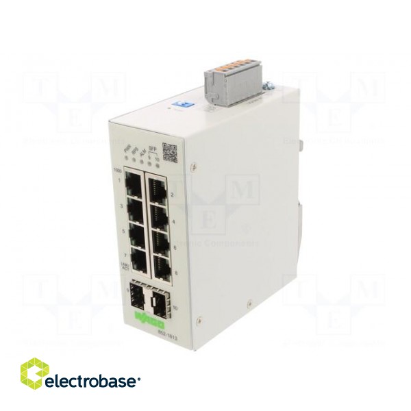 Switch Ethernet | managed | Number of ports: 10 | 24÷48VDC | RJ45,SFP image 1