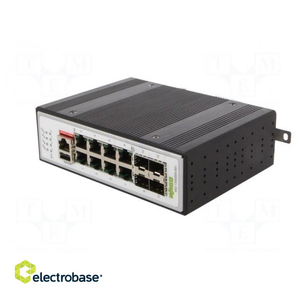 Switch Ethernet | managed | Number of ports: 12 | 12÷48VDC | RJ45,SFP image 2