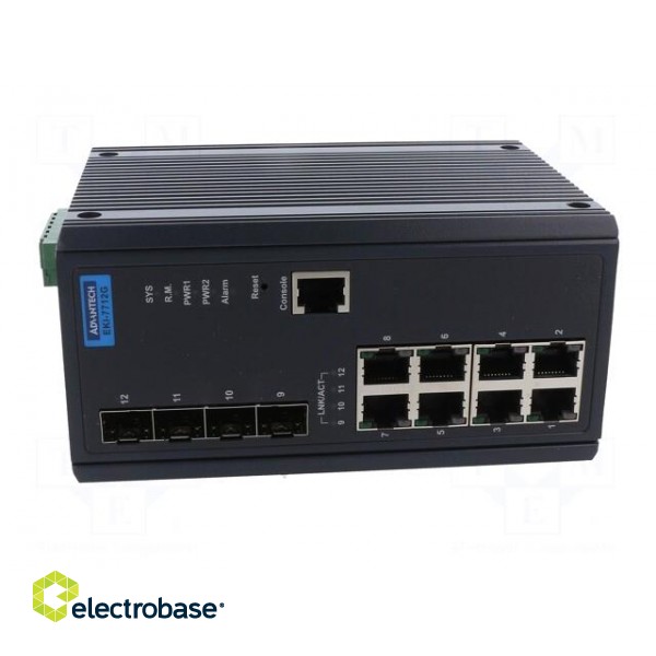 Switch Ethernet | managed | Number of ports: 12 | 12÷48VDC | RJ45,SFP image 9