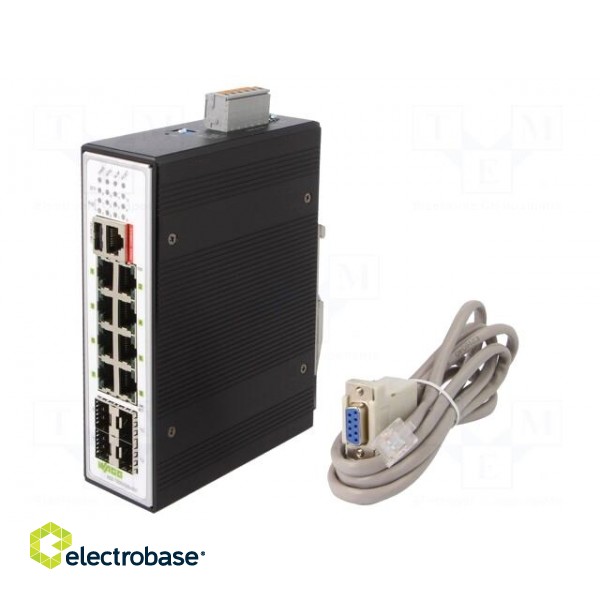 Switch Ethernet | managed | Number of ports: 12 | 24÷57VDC | RJ45,SFP image 1