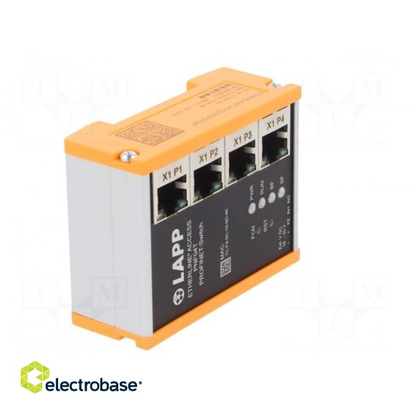 Switch Ethernet | managed | Number of ports: 4 | 18÷30VDC | RJ45 | IP20 image 8