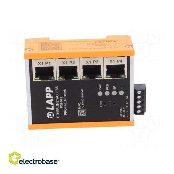 Switch Ethernet | managed | Number of ports: 4 | 18÷30VDC | RJ45 | IP20 image 9