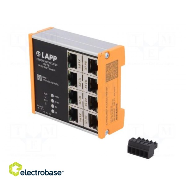 Industrial module: switch Ethernet | managed | Number of ports: 8 image 1