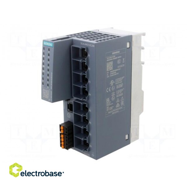 Switch Ethernet | managed | Number of ports: 8 | 24VDC | RJ45 | IP20 paveikslėlis 1