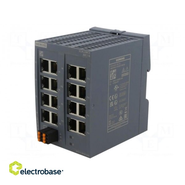 Switch Ethernet | unmanaged | Number of ports: 16 | 24VDC | RJ45 | IP20