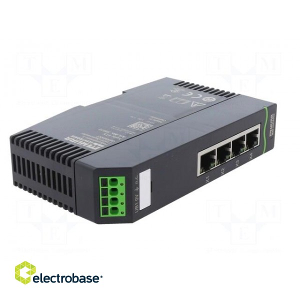 Switch Ethernet | unmanaged | Number of ports: 4 | 9.5÷31.5VDC | RJ45 фото 8