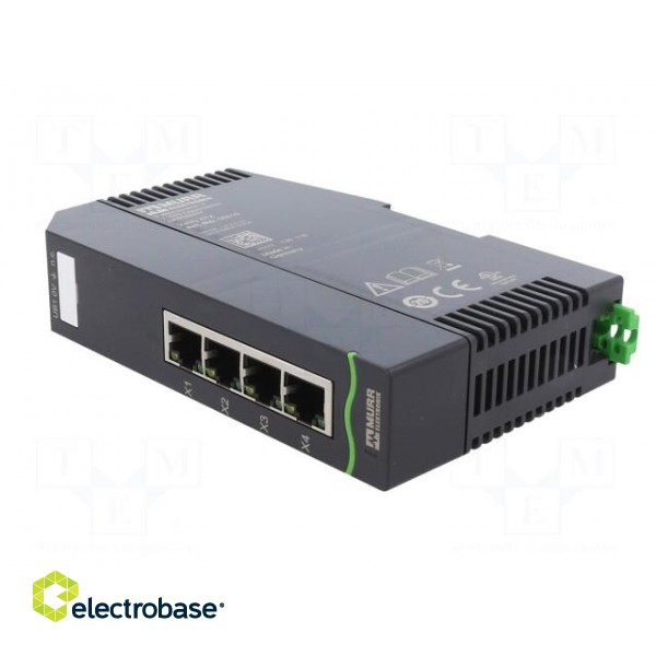 Switch Ethernet | unmanaged | Number of ports: 4 | 9.5÷31.5VDC | RJ45 фото 2
