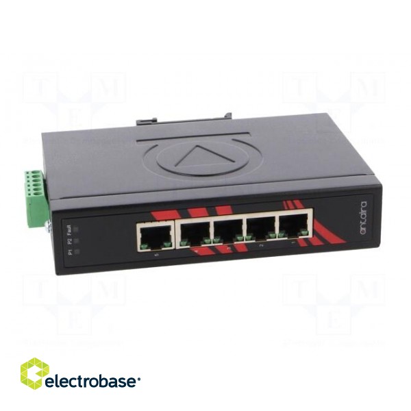 Industrial module: switch Ethernet | unmanaged | 12÷48VDC | RJ45 | 5W фото 9