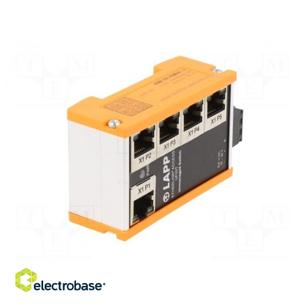 Industrial module: switch Ethernet | unmanaged | 18÷30VDC | RJ45 фото 8