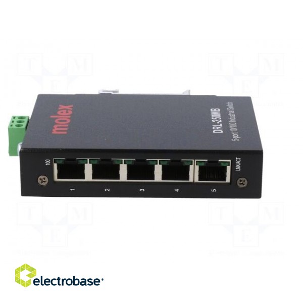 Switch Ethernet | unmanaged | Number of ports: 5 | 18÷30VDC | RJ45 image 9