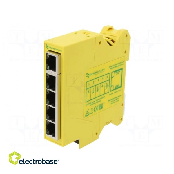 Switch Ethernet | unmanaged | Number of ports: 5 | 5÷30VDC | RJ45 image 1