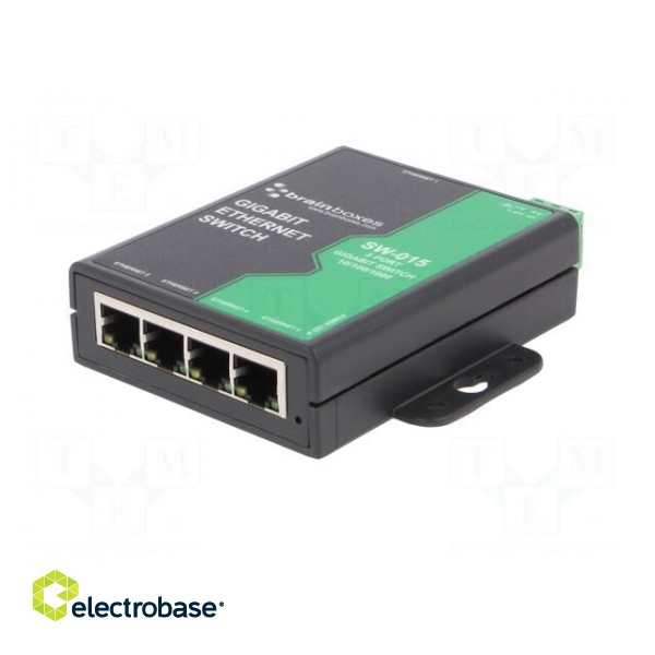 Industrial module: switch Ethernet | unmanaged | 5÷30VDC | RJ45 paveikslėlis 2