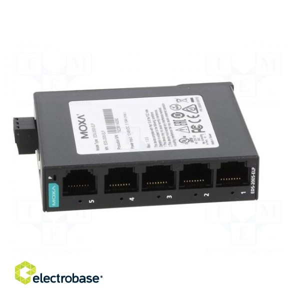 Switch Ethernet | unmanaged | Number of ports: 5 | 9.6÷60VDC | RJ45 фото 9