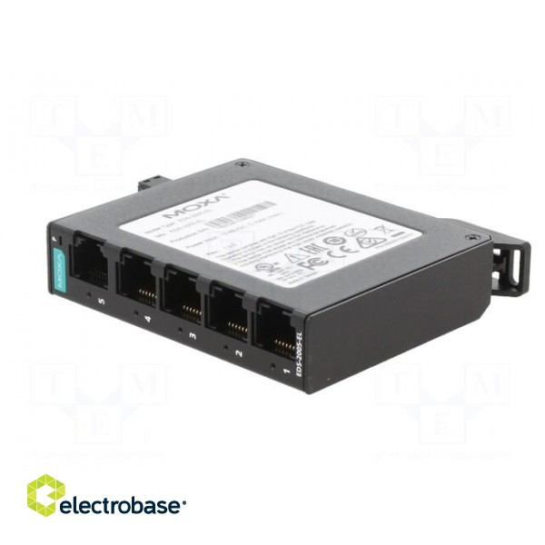 Switch Ethernet | unmanaged | Number of ports: 5 | 9.6÷60VDC | RJ45 image 2