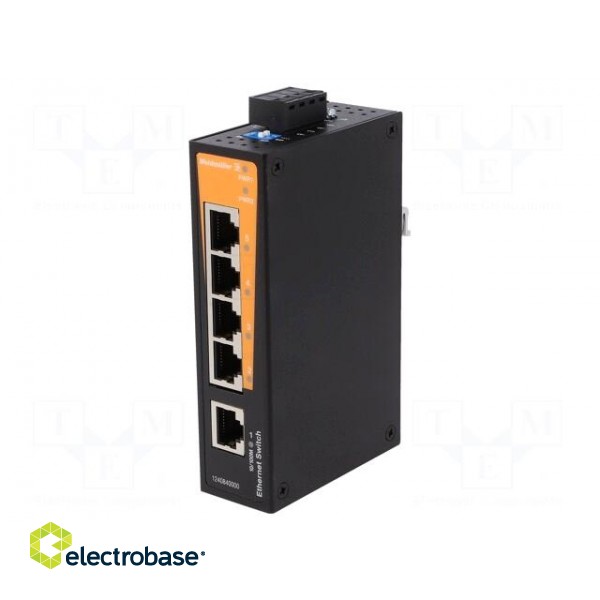 Industrial module: switch Ethernet | unmanaged | 9.6÷60VDC | RJ45 image 1