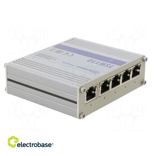 Switch Ethernet | unmanaged | Number of ports: 5 | 9÷30VDC | RJ45 фото 8
