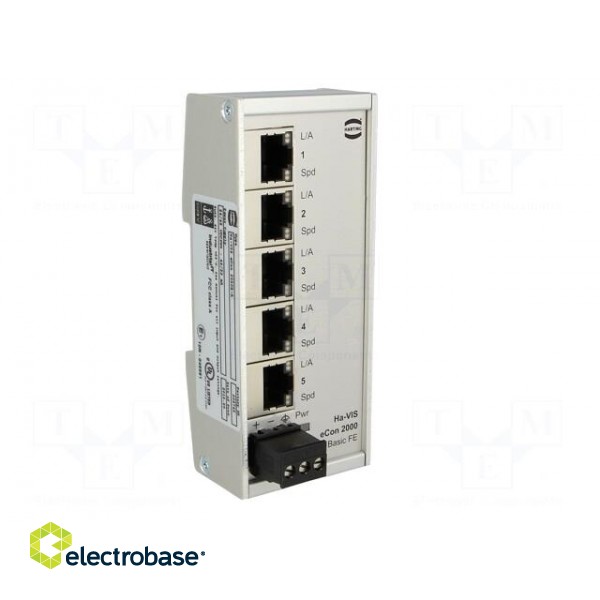 Switch Ethernet | unmanaged | Number of ports: 5 | 9÷60VDC | RJ45 image 2