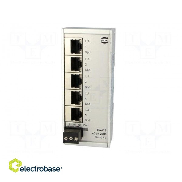 Switch Ethernet | unmanaged | Number of ports: 5 | 9÷60VDC | RJ45 image 3