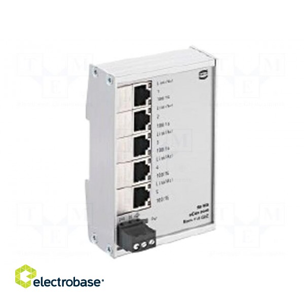 Industrial module: switch Ethernet | unmanaged | 9÷60VDC | RJ45