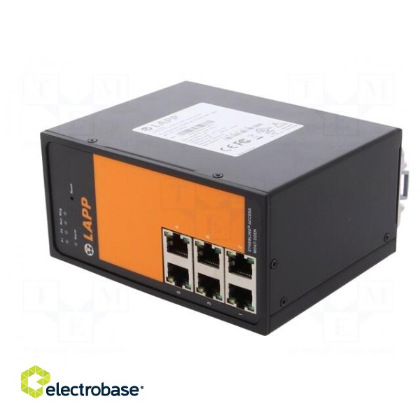 Industrial module: switch Ethernet | unmanaged | 18÷30VDC | RJ45 фото 2