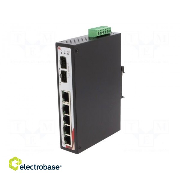 Switch Ethernet | unmanaged | Number of ports: 7 | 12÷48VDC | 7W | IP30 фото 1