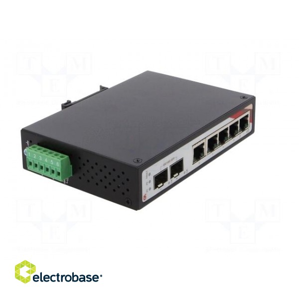 Switch Ethernet | unmanaged | Number of ports: 7 | 12÷48VDC | 7W | IP30 фото 8