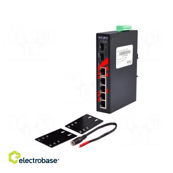 Industrial module: switch Ethernet | unmanaged | 12÷48VDC | RJ45 | 6W фото 3