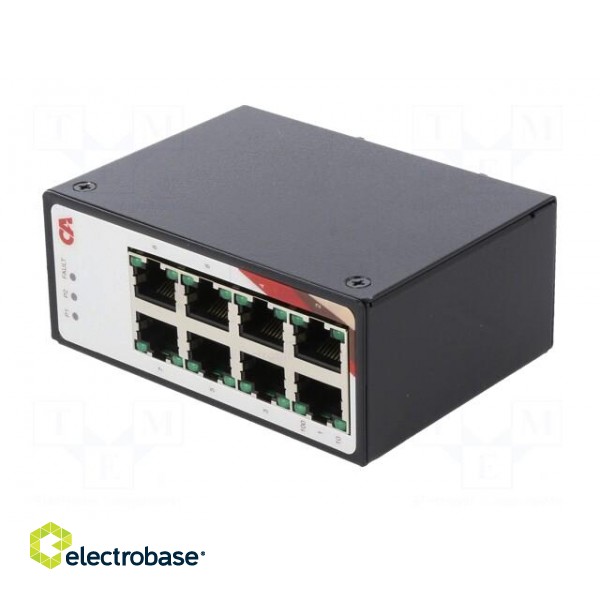 Industrial module: switch Ethernet | unmanaged | 12÷48VDC | RJ45 image 2