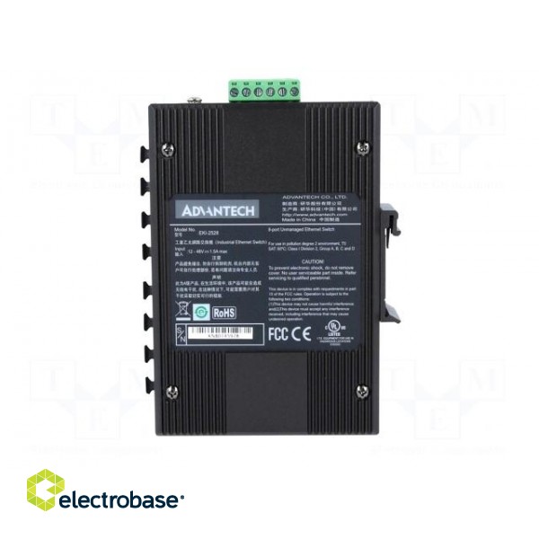 Industrial module: switch Ethernet | unmanaged | 12÷48VDC | RJ45 image 3