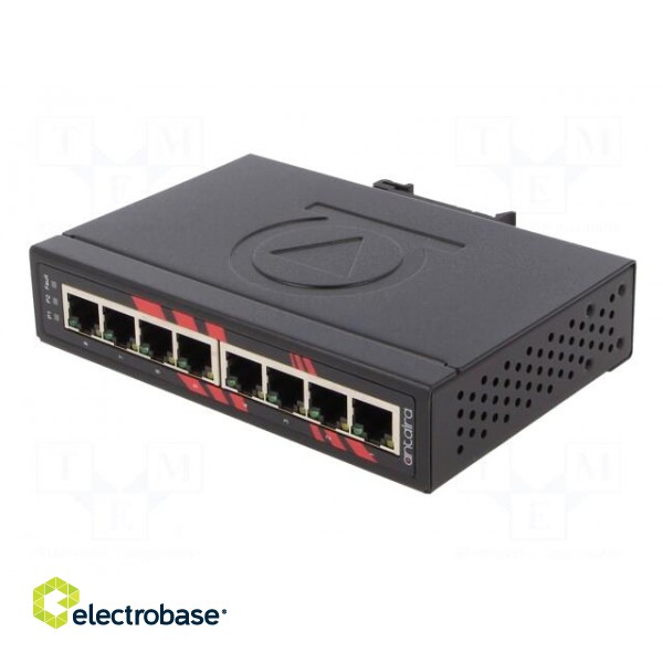 Industrial module: switch Ethernet | unmanaged | 12÷48VDC | RJ45 | 5W image 2