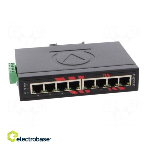 Switch Ethernet | unmanaged | Number of ports: 8 | 12÷48VDC | RJ45 | 5W image 9