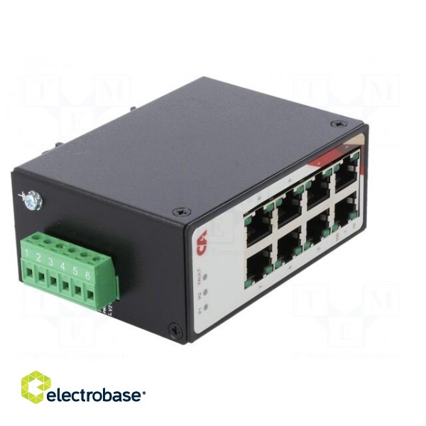 Industrial module: switch Ethernet | unmanaged | 12÷48VDC | RJ45 фото 8