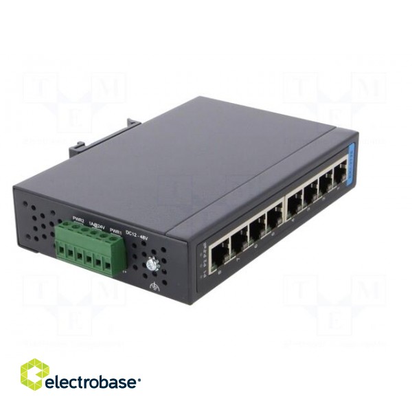 Switch Ethernet | unmanaged | Number of ports: 8 | 12÷48VDC | RJ45 фото 8