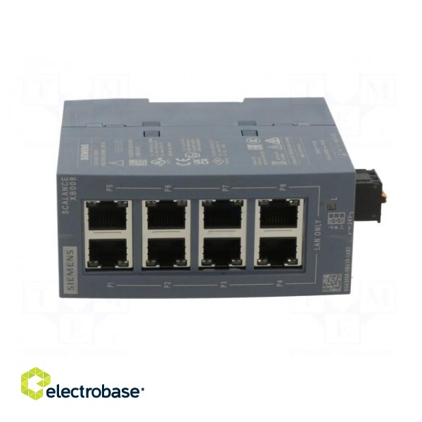 Switch Ethernet | unmanaged | Number of ports: 8 | 24VDC | RJ45 | IP20 фото 9