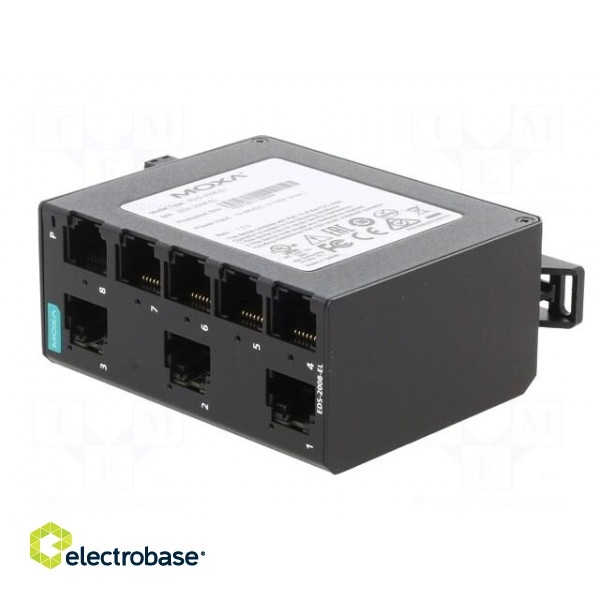 Switch Ethernet | unmanaged | Number of ports: 8 | 9.6÷60VDC | RJ45 фото 2