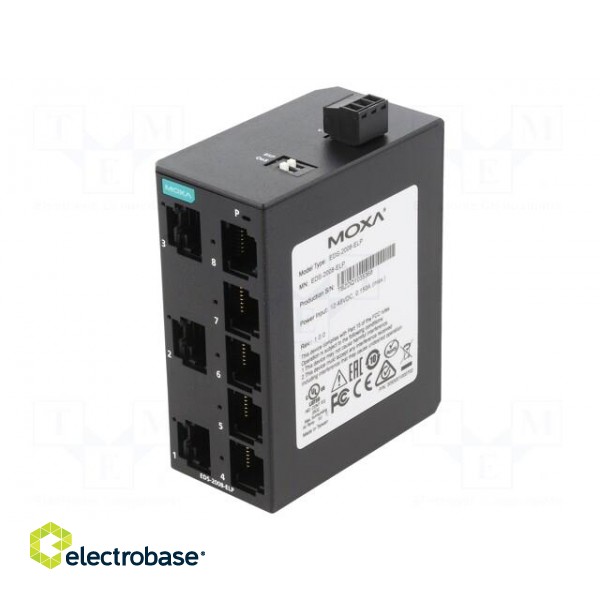 Switch Ethernet | unmanaged | Number of ports: 8 | 9.6÷60VDC | RJ45 image 1