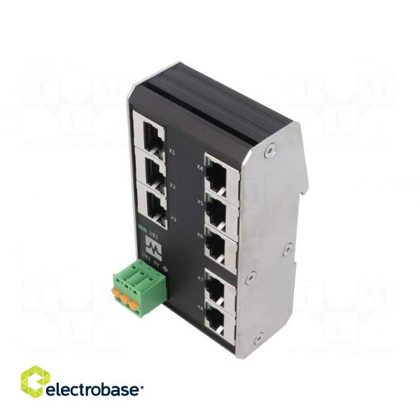 Switch Ethernet | unmanaged | Number of ports: 8 | 9÷36VDC | RJ45 фото 1