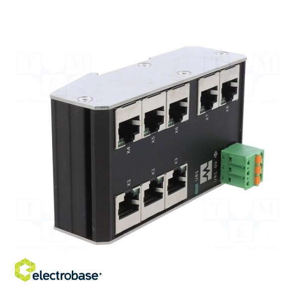 Switch Ethernet | unmanaged | Number of ports: 8 | 9÷36VDC | RJ45 фото 8