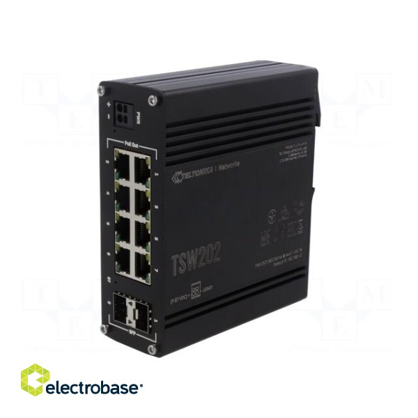 Switch PoE Ethernet | managed | Number of ports: 10 | 7÷57VDC | IP30 image 1