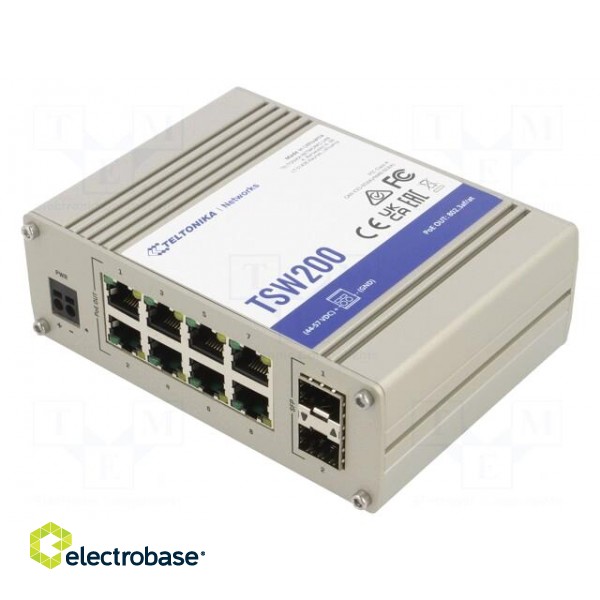 Switch PoE Ethernet | unmanaged | Number of ports: 8 | 7÷57VDC | RJ45 image 1