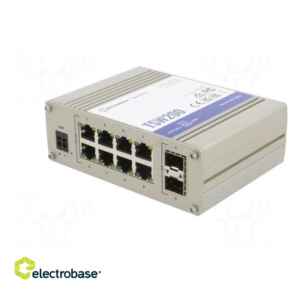Switch PoE Ethernet | unmanaged | Number of ports: 8 | 7÷57VDC | RJ45 image 2
