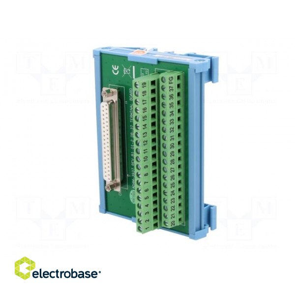 Terminal block | for DIN rail mounting | D-Sub 37pin,female image 2