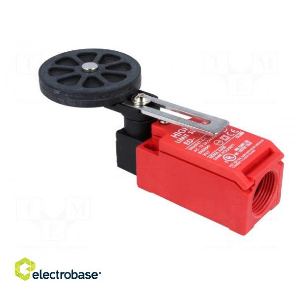 Limit switch | adjustable lever R 31-65mm, rubber rollerØ50mm image 4