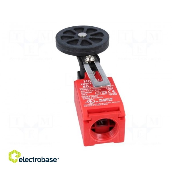 Limit switch | adjustable lever R 31-65mm, rubber rollerØ50mm image 5