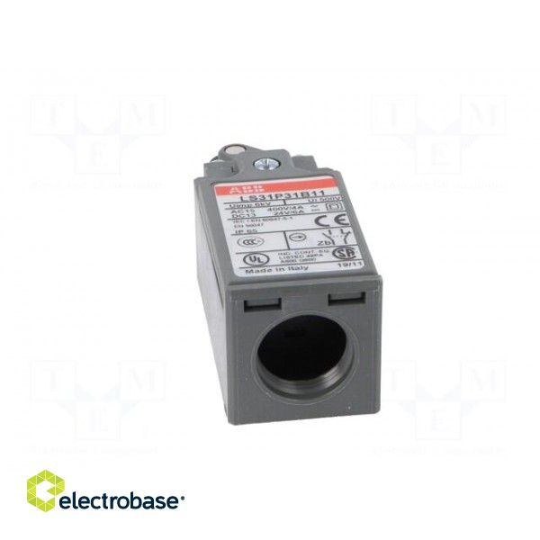 Limit switch | lever R 13,5mm, plastic roller Ø12,5mm | NO + NC фото 5