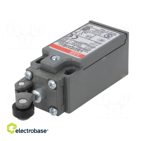 Limit switch | lever R 13,5mm, plastic roller Ø12,5mm | NO + NC фото 1