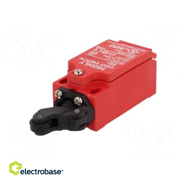 Limit switch | lever R 20mm, plastic roller Ø12mm | NO + NC | 5A фото 3