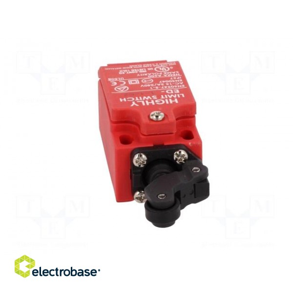 Limit switch | lever R 20mm, plastic roller Ø12mm | NO + NC | 5A фото 9